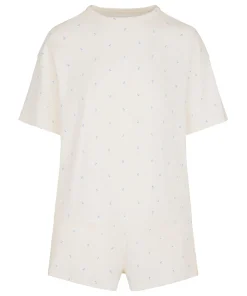 Pyjamaset Baumwoll - Weiß