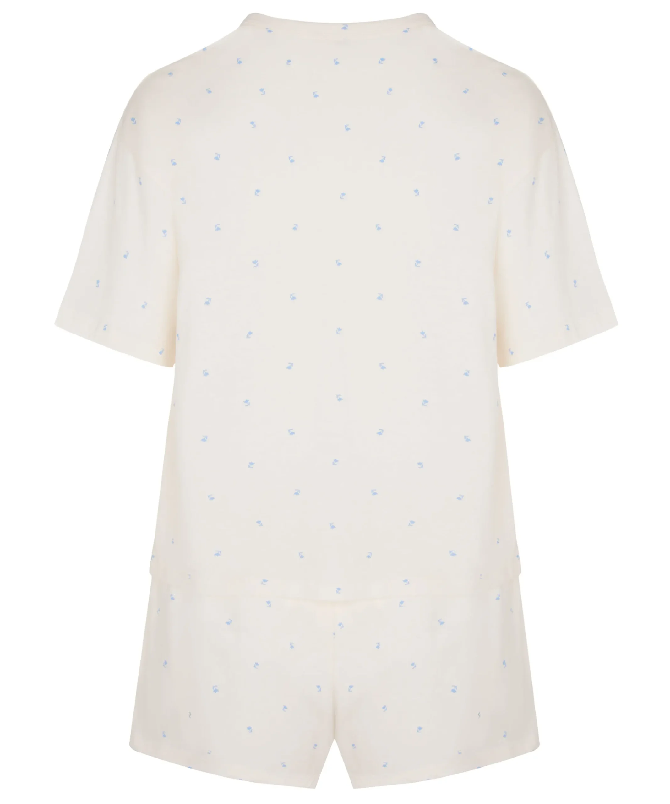 Pyjamaset Baumwoll - Weiß