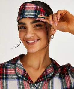 Pyjamaset Check Twill - Weiß