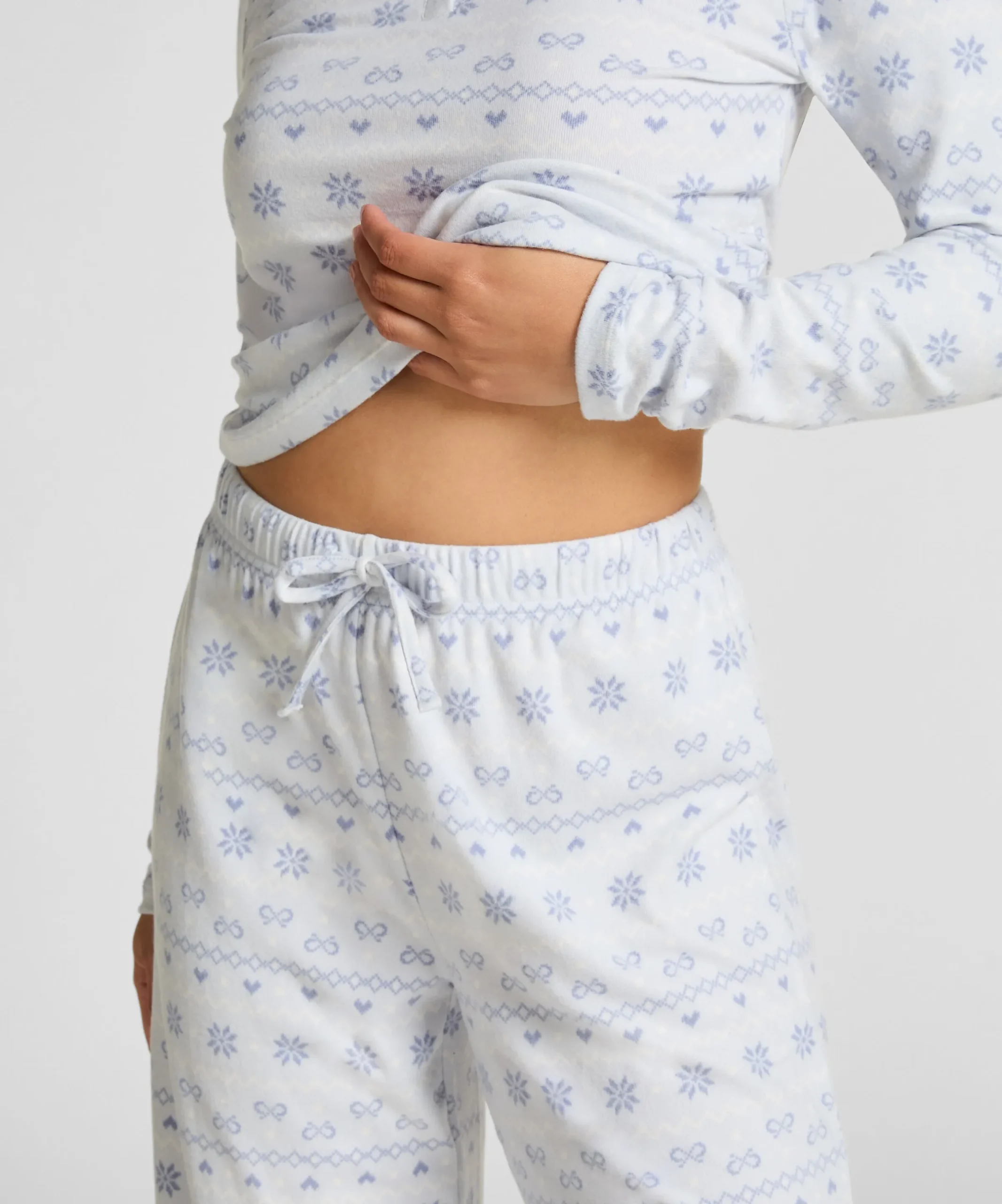 Pyjamaset Jersey Fairisle - Blau
