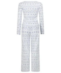 Pyjamaset Jersey Fairisle - Blau