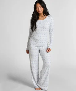 Pyjamaset Jersey Fairisle - Blau