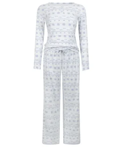 Pyjamaset Jersey Fairisle - Blau