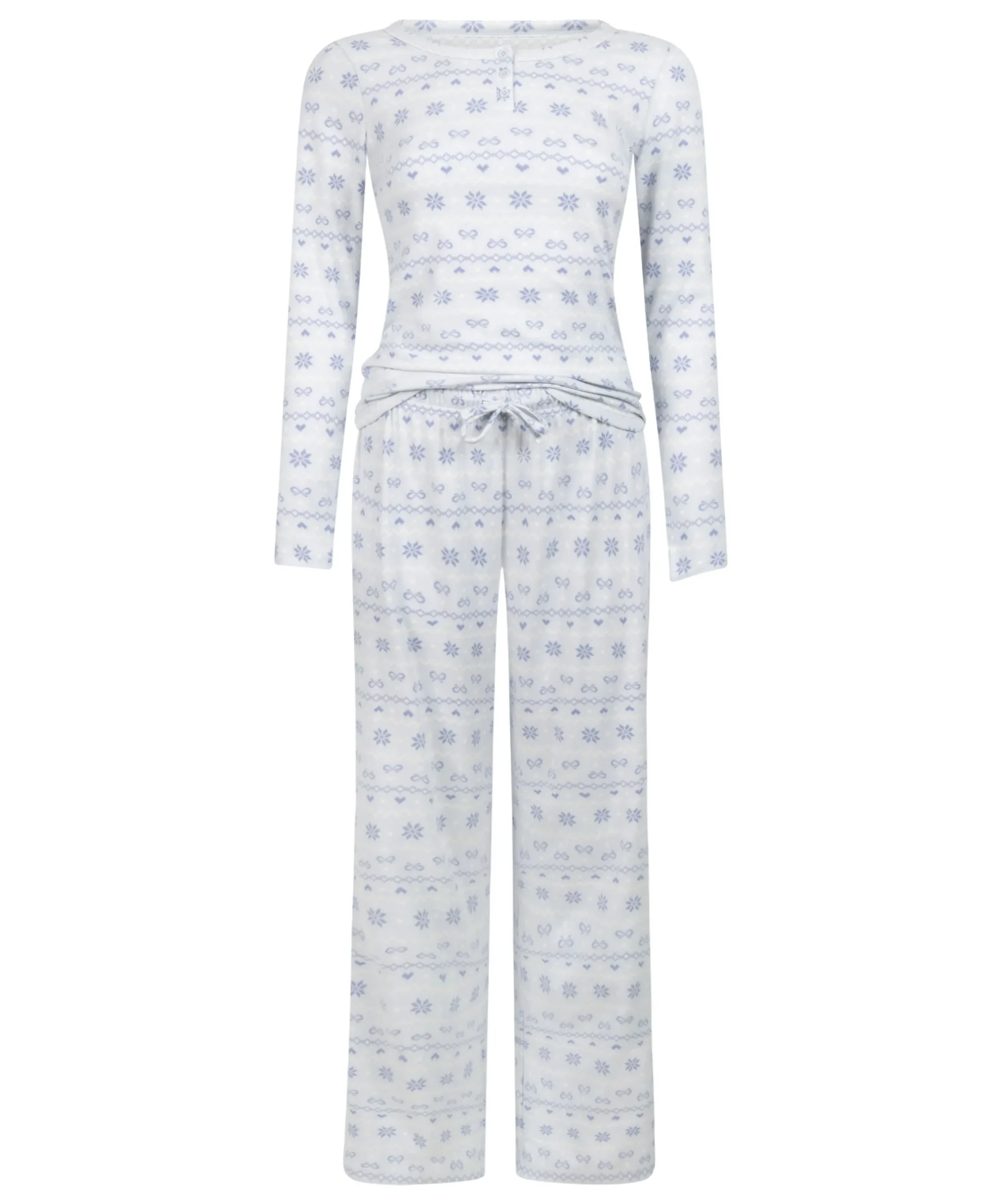 Pyjamaset Jersey Fairisle - Blau