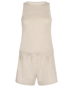 Pyjama-Set mit Singlet aus Jersey - Beige
