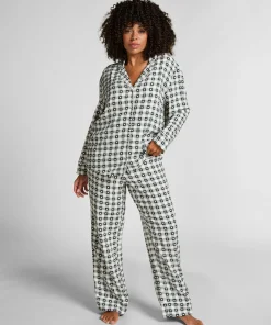 Pyjamaset Twill - Grün