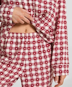 Pyjamaset Twill - Rot