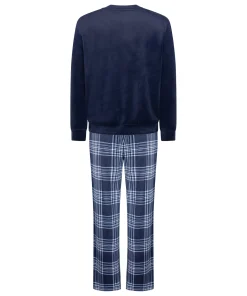 Pyjamaset Velours - Blau