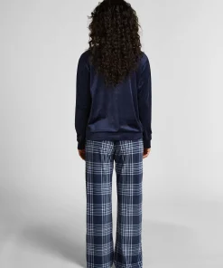 Pyjamaset Velours - Blau