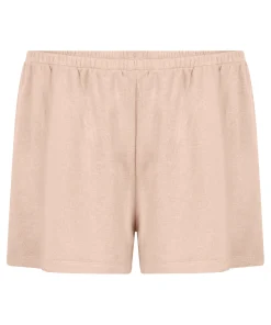 Pyjamashorts aus aufgerautem Jersey - Beige