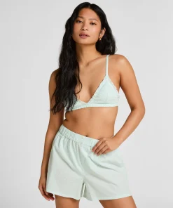 Pyjama Short Seersucker - Blau