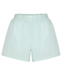 Pyjama Short Seersucker - Blau