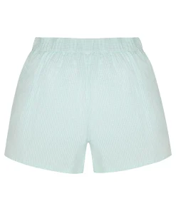 Pyjama Short Seersucker - Blau