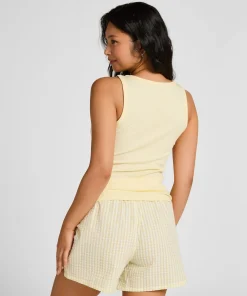 Pyjama Short Seersucker - Gelb
