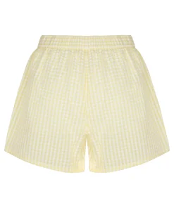 Pyjama Short Seersucker - Gelb