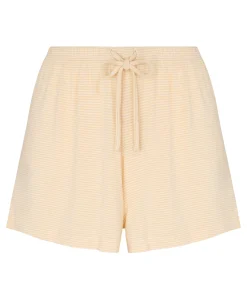 Pyjama Shorts Gestreift Jersey - Gelb