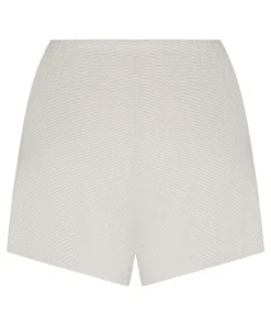 Pyjama Shorts Gestreift Jersey - Grau