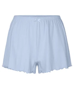 Pyjama-Shorts Pointelle - Blau