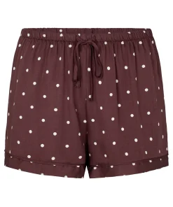 Pyjama-Shorts Satin - Braun