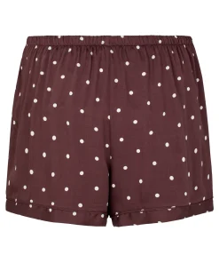 Pyjama-Shorts Satin - Braun