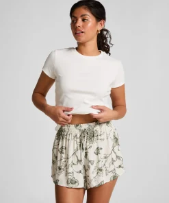 Pyjama-Shorts - Weiß