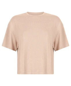 Pyjamatop aus aufgerautem Jersey - Beige