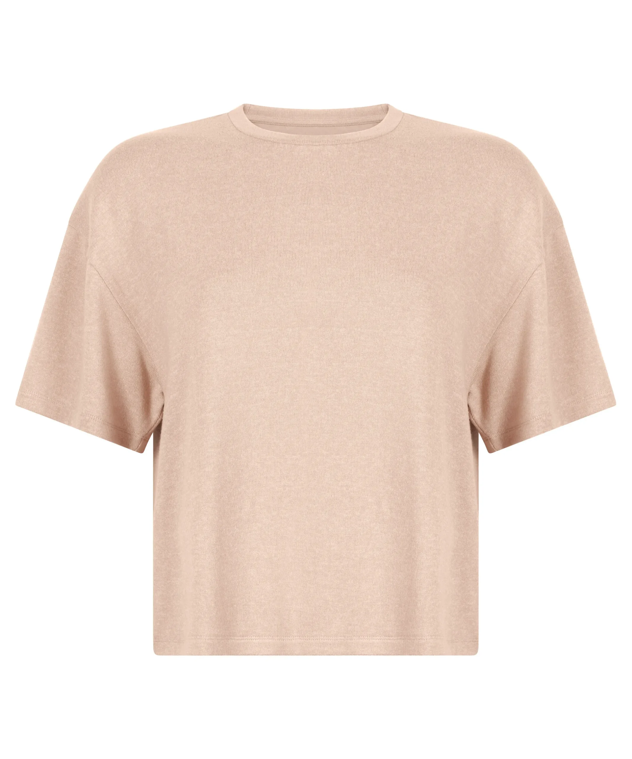 Pyjamatop aus aufgerautem Jersey - Beige