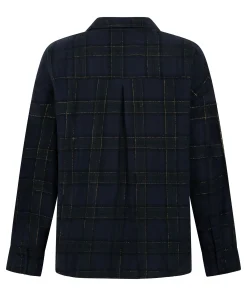 Pyjamatop aus Flanell - Blau