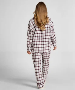 Pyjamatop aus Flanell - Weiß