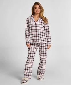 Pyjamatop aus Flanell - Weiß
