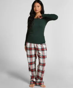 Pyjama-Top Baumwolle - Grün
