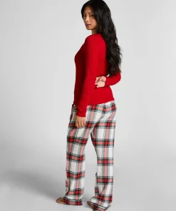 Pyjama-Top Baumwolle - Rot
