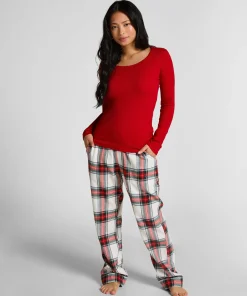 Pyjama-Top Baumwolle - Rot