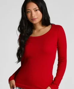 Pyjama-Top Baumwolle - Rot