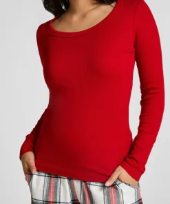 Pyjama-Top Baumwolle - Rot
