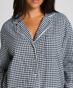 Pyjamatop Flanel Essentials - Blau