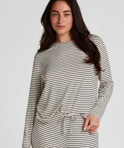 Pyjama Top Loose Jersey - Weiß