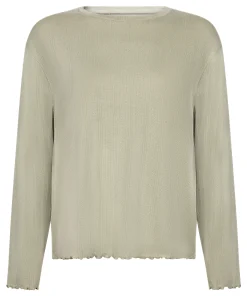 Pyjama Top Loose Pointelle - Grün
