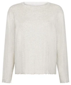 Pyjama Top Loose Pointelle - Grau