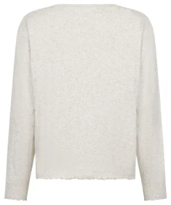Pyjama Top Loose Pointelle - Grau