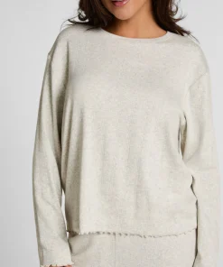 Pyjama Top Loose Pointelle - Grau