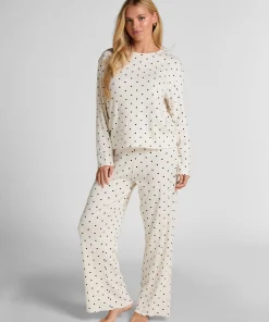Pyjama Top Loose Pointelle - Weiß