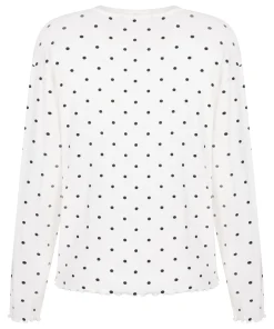 Pyjama Top Loose Pointelle - Weiß