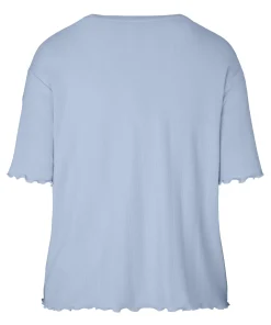 Pyjama Top Pointelle - Blau