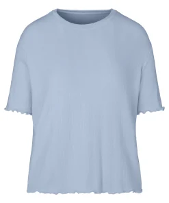 Pyjama Top Pointelle - Blau