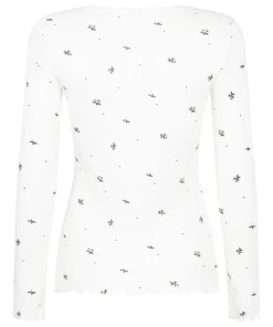 Pyjamatop Pointelle - Weiß