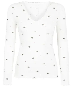 Pyjamatop Pointelle - Weiß