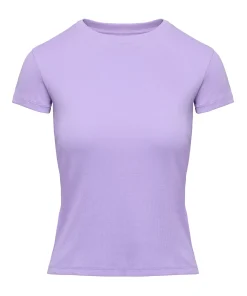 Pyjamatop Rib Crew Neck - Lila