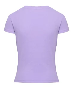 Pyjamatop Rib Crew Neck - Lila