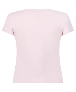 Pyjamatop Rib Crew Neck - Rosa
